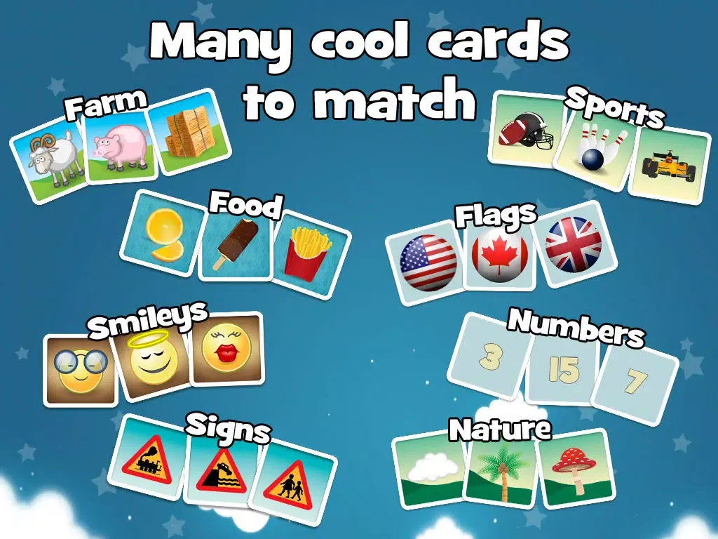 Flip Match 2 - Card Matching game for children iPad 应用截图